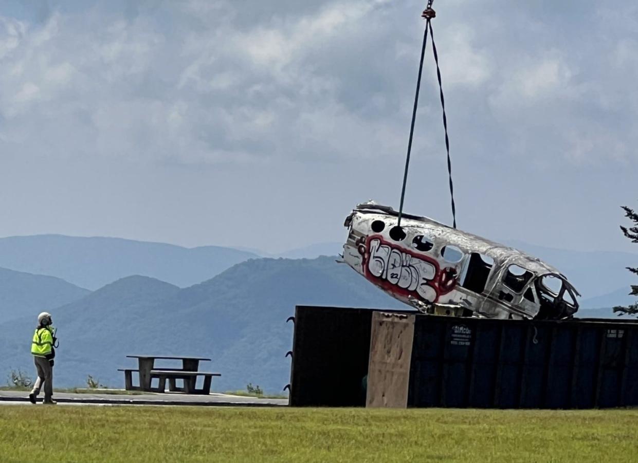 National Park Service contractors removed the wreckage via airlift early morning Tuesday, June 27.