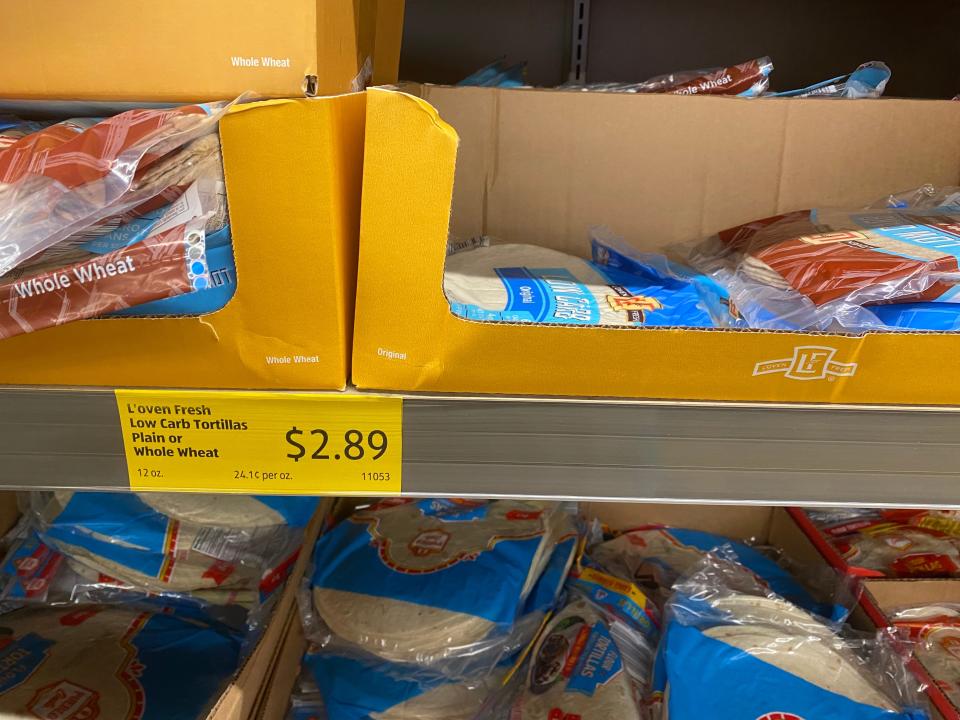 tortillas at aldi