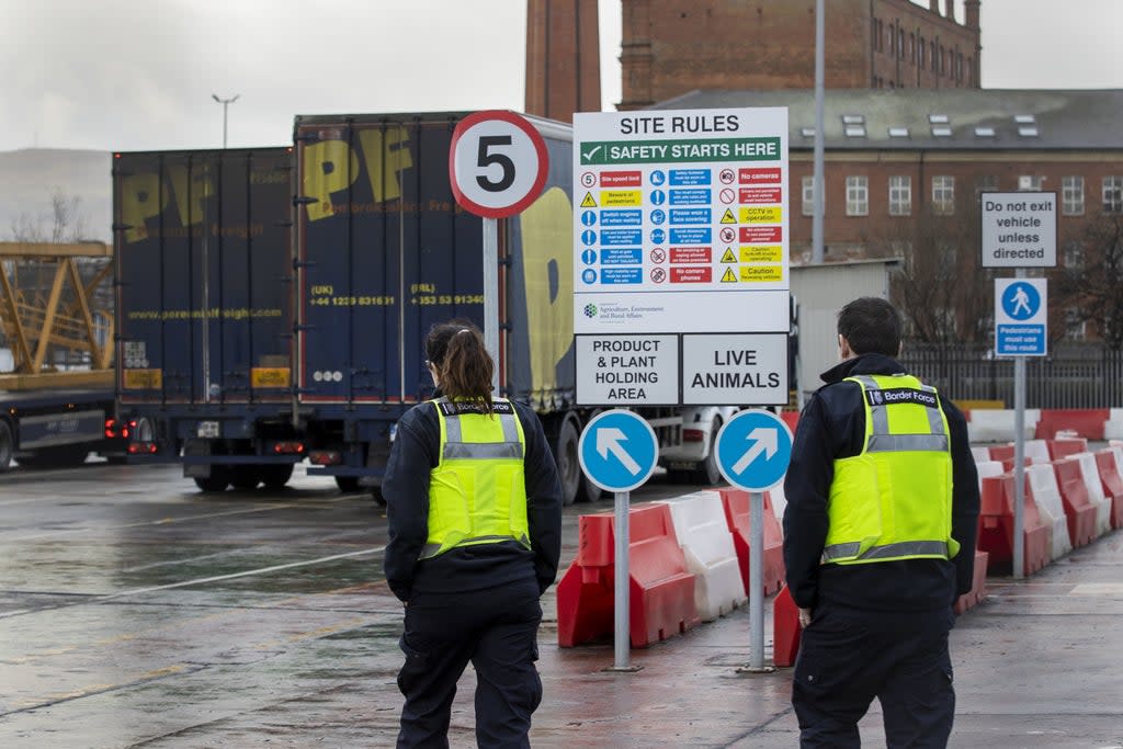 Goods arriving in Northern Ireland from Great Britain are subject to checks under the protocol (Liam McBurney/PA) (PA Wire)