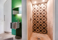 <p>The modern bathroom boasts a bespoke shower room. (Airbnb) </p>