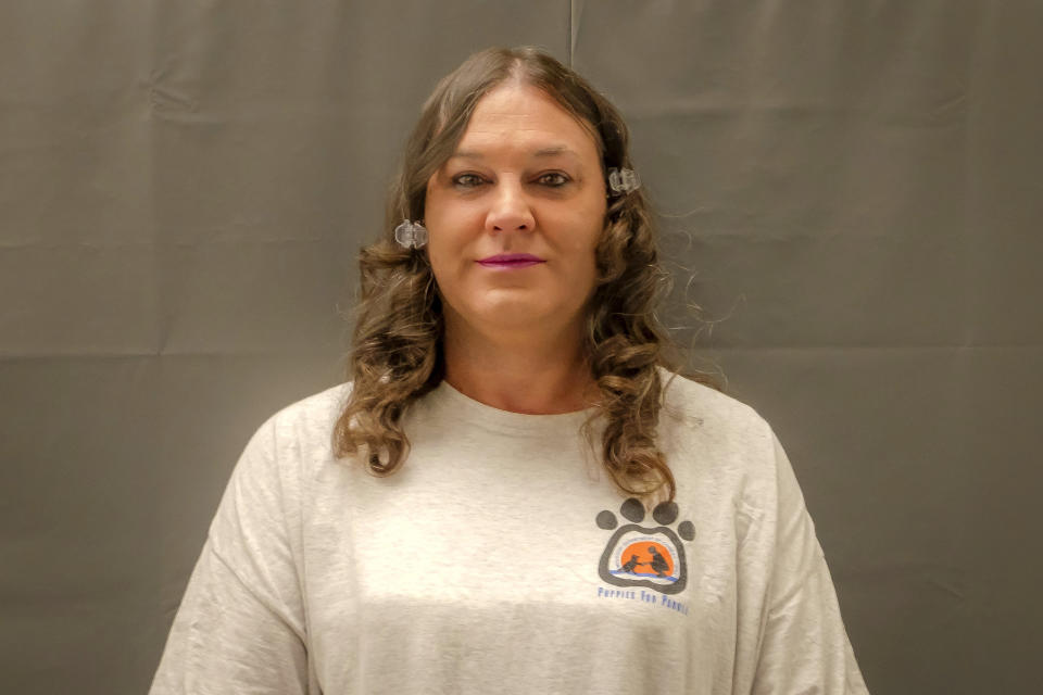 This image provided by the Federal Public Defender Office shows death row inmate Amber McLaughlin. McLaughlin, the first openly transgender woman set to be executed in the U.S., asked Missouri's Republican Gov. Mike Parson to spare her, on Monday, Dec. 12, 2022.(Jeremy S. Weis/Federal Public Defender Office via AP)