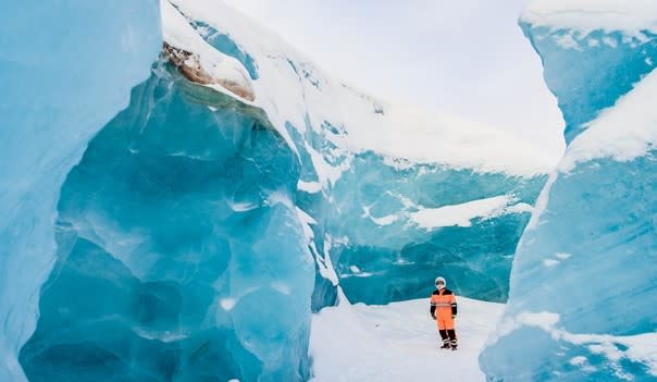 朗格冰川（Langjokull Glacier）為冰島第二大冰川。 （圖：Arctic Adventure@Facekook）