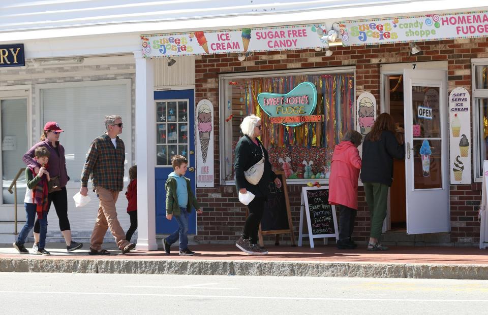 Shops at York Beach begin to open for business as they prepare for the upcoming summer tourism season.