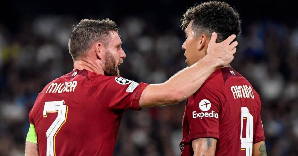 Liverpool stars James Milner and Roberto Firmino Credit: Alamy