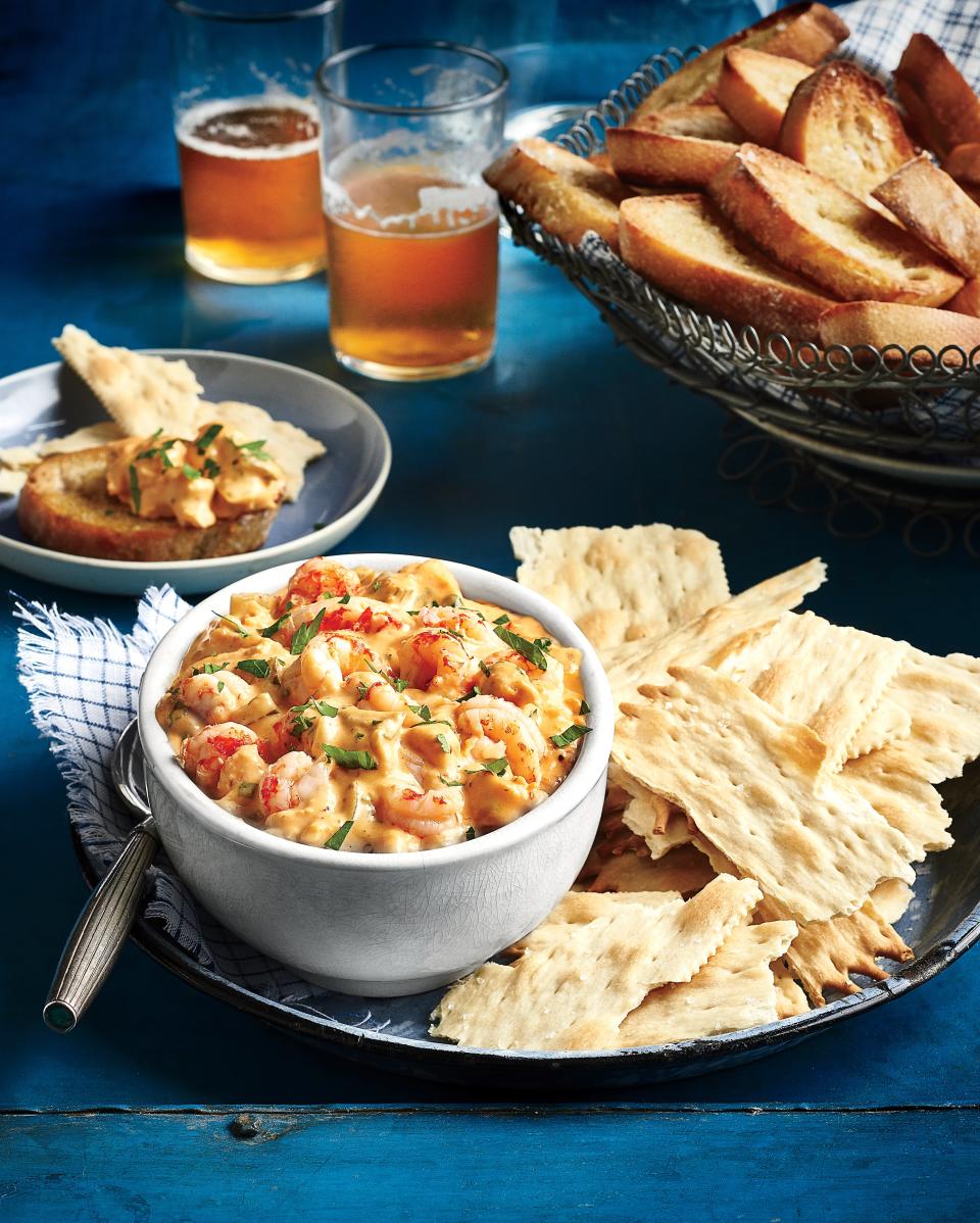 <p>Cook and serve this dip in a slow cooker to keep it warm. Makes a great dish for a Derby party!</p> <p><a href="https://www.myrecipes.com/recipe/crawfish-dip" rel="nofollow noopener" target="_blank" data-ylk="slk:Crawfish Dip Recipe;elm:context_link;itc:0;sec:content-canvas" class="link ">Crawfish Dip Recipe</a></p>