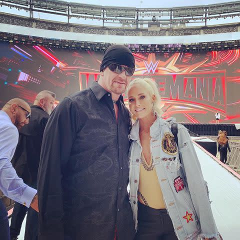 <p>Michelle McCool Instagram</p> The Undertaker and Michelle McCool in 2019