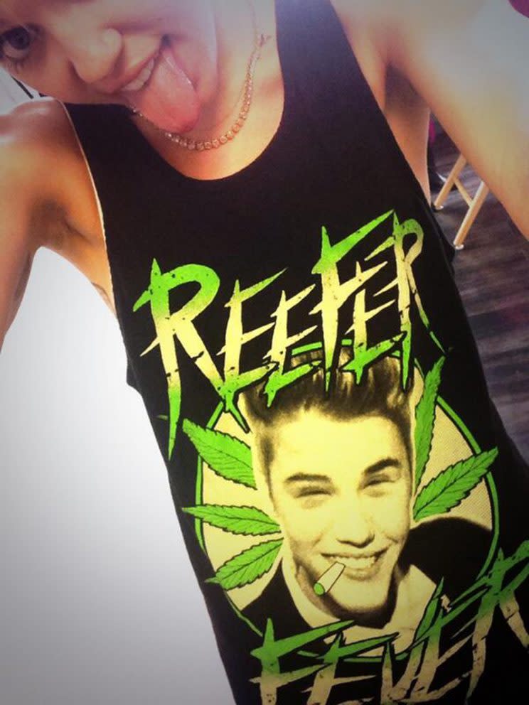 Miley Cyrus sticks out her tongue... a lot. (Photo: Miley Cyrus via Instagram)