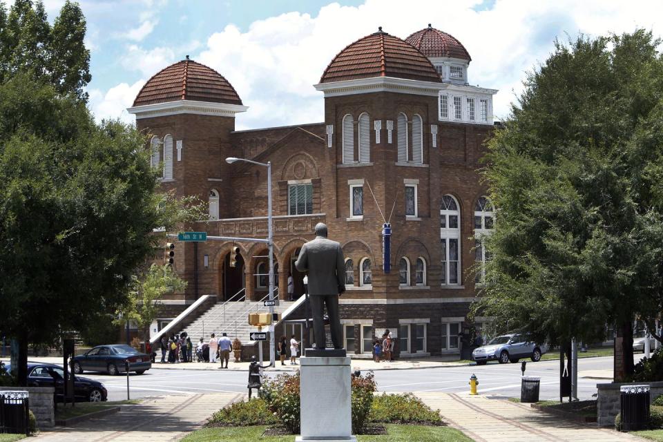 the reverend martin luther king statue in kelly ingram park acr