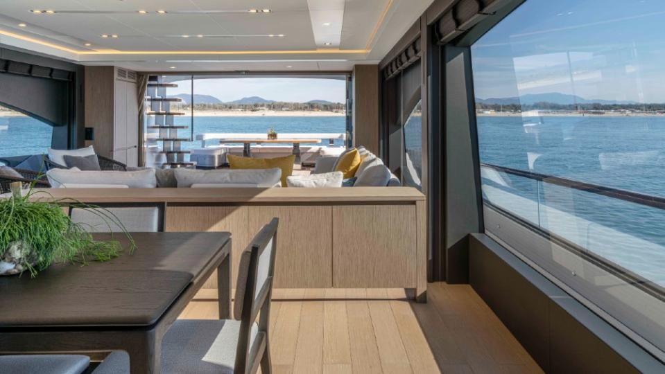 Light and airy interior. - Credit: Courtesy AB Yachts