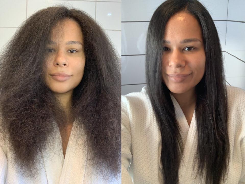 The plates glide smoothly over hair without snagging, helping to banish frizz (Amerley Ollennu)