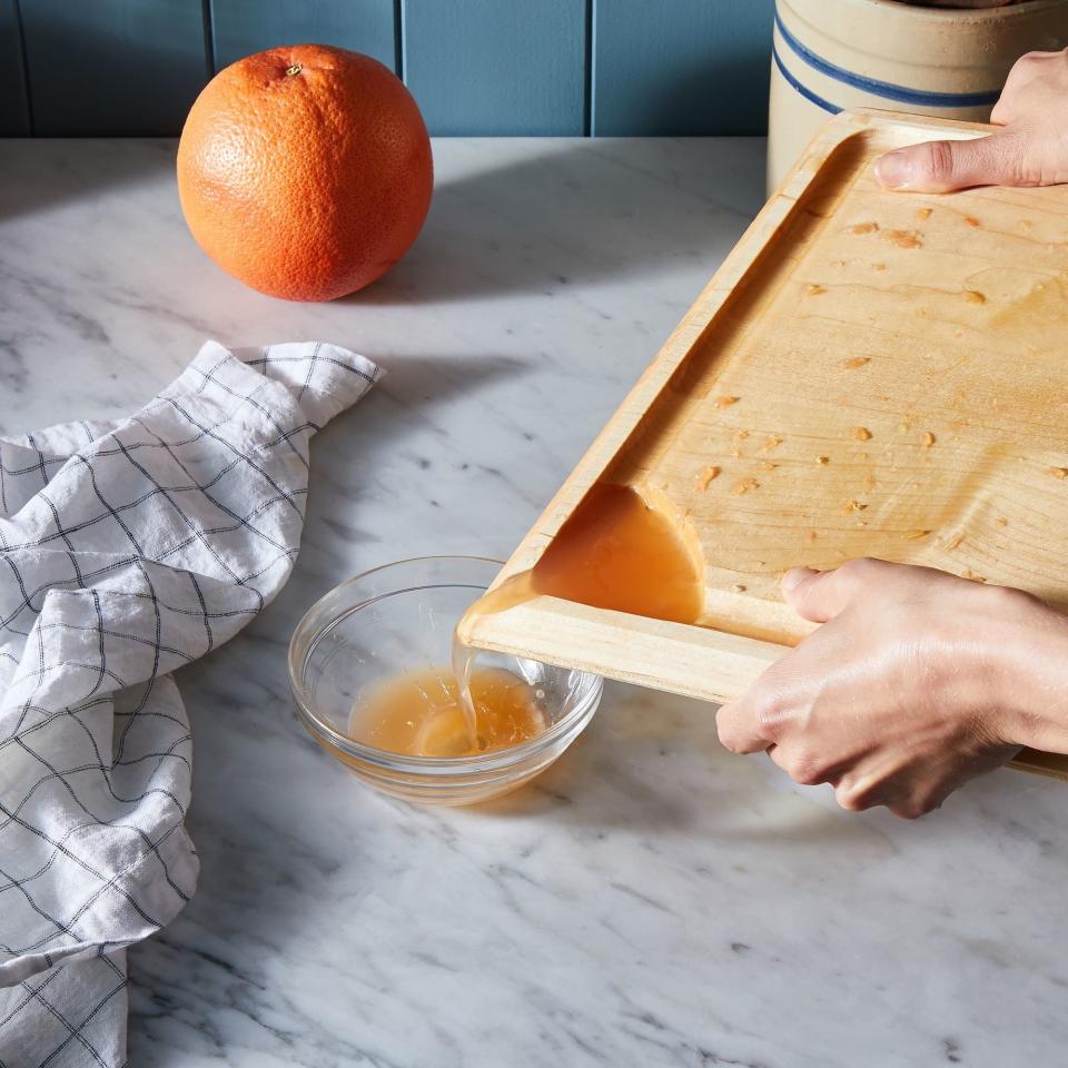 Drain any juices after carving from the groove on this <strong><a href="https://food52.com/shop/products/5287-five-two-double-sided-cutting-board">double-sided cutting board</a></strong> that also has a phone slot.