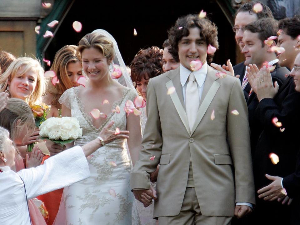 Justin Trudeau and Sophie Gregoire on their wedding day in 2005.