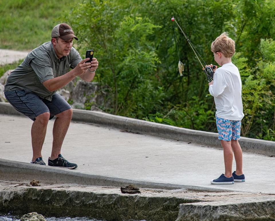 Everyone is exempt from fishing licenses for two days each year on Father’s Day weekend.