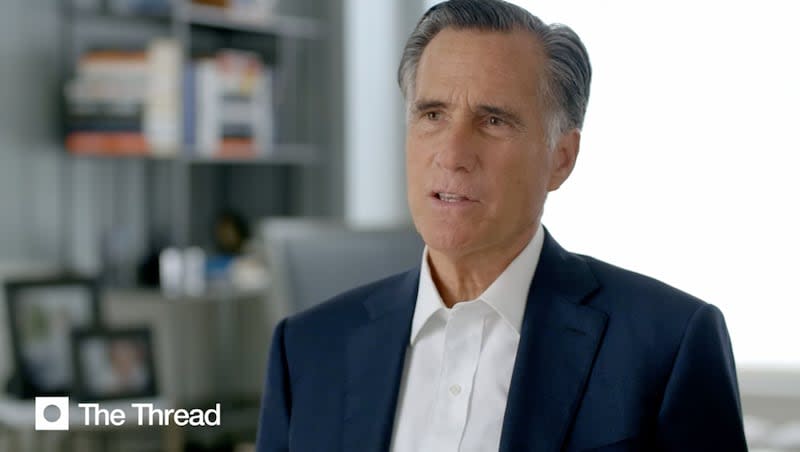 Sen. Mitt Romney is interviewed for THE THREAD documentary series running on YouTube.