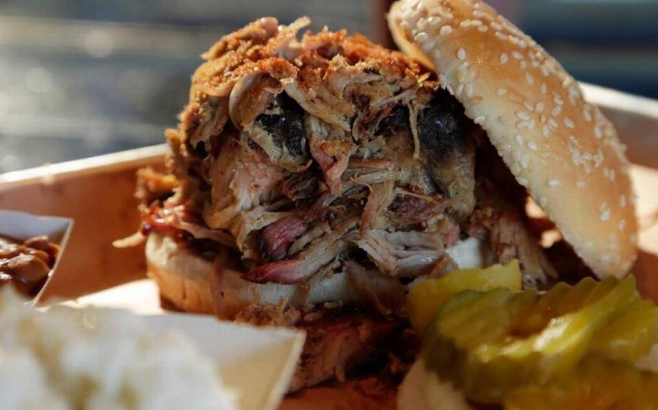 Diners routinely say Blue Door Smokehouse has some of the best pulled pork in Lexington. The restaurant has been closed since late 2023 but is reopening today in its new location on National Avenue.