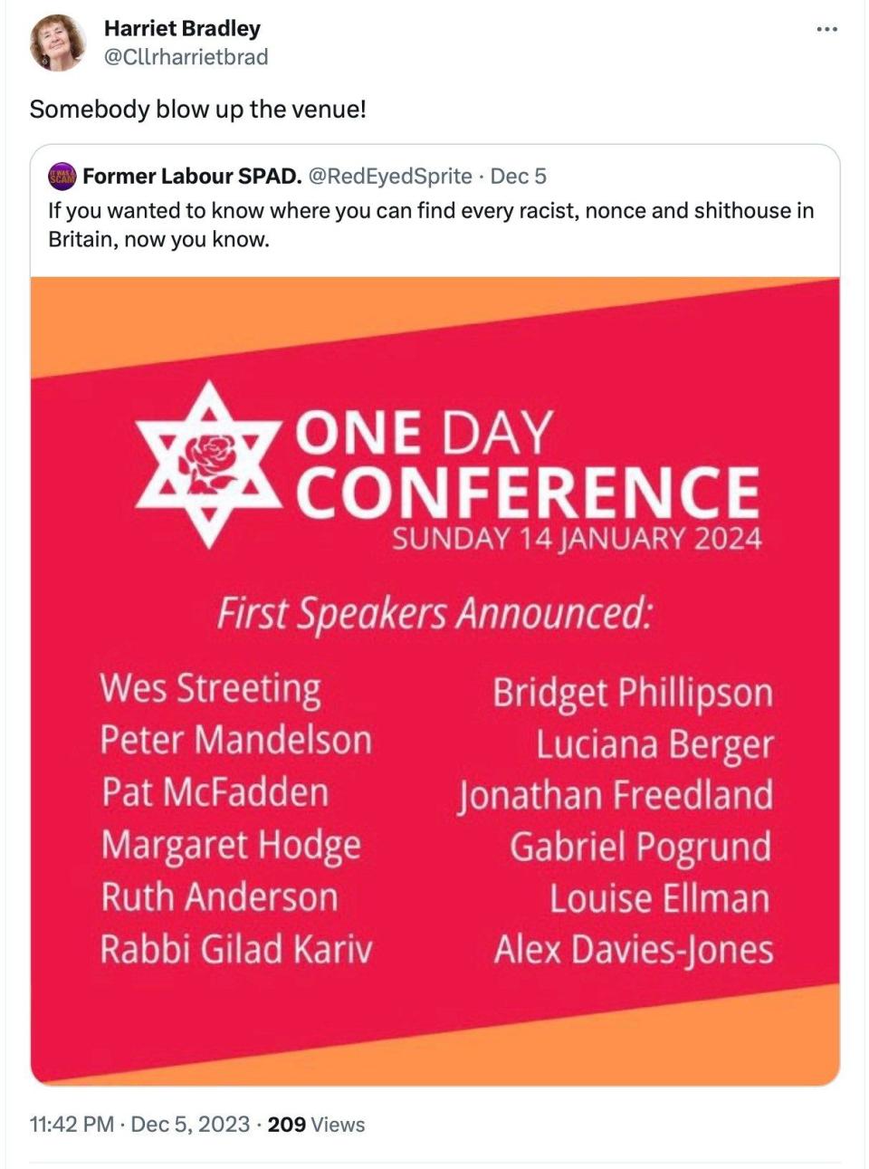Retired professor who suggested ‘blowing up’ Jewish Labour conference stripped of honorary titles