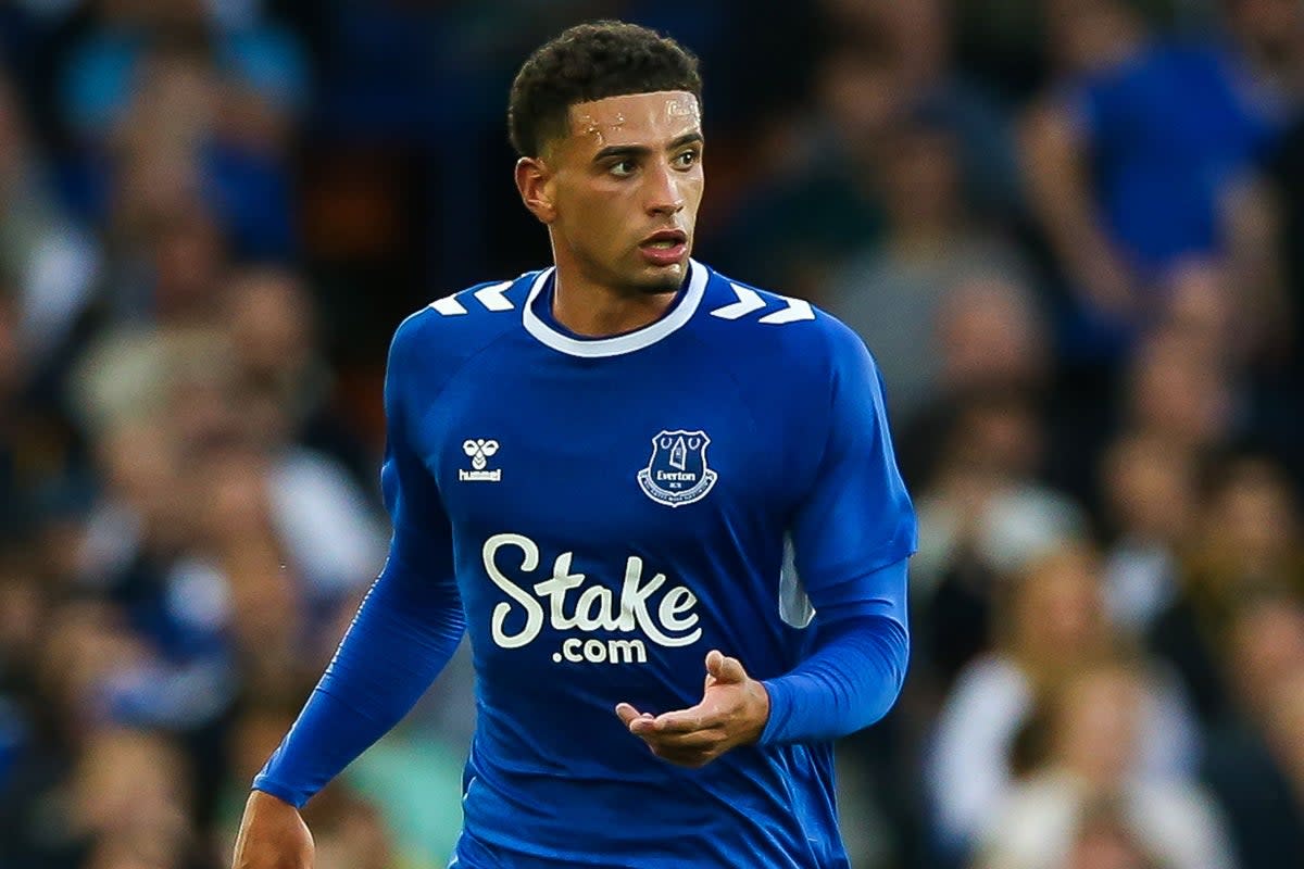 Ben Godfrey in action for Everton (Barrington Coombs/PA). (PA Wire)