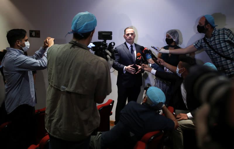 Venezuela's chief prosecutor Tarek William Saab holds a news conference in Caracas