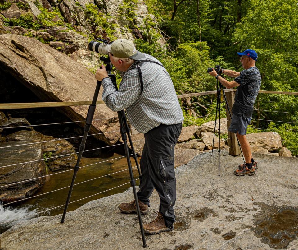 Mark_Zablotsky and Sal Camparano take photos on one of the Camera Club of Hendersonville's recent field trips.