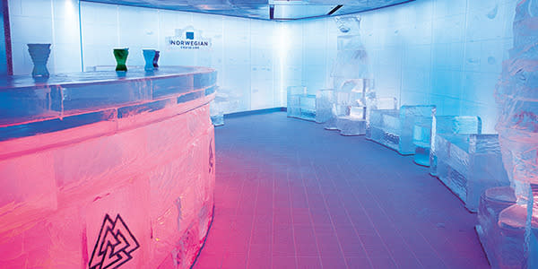 <b>Ice Bar</b> The Norwegian Epic Ice Bar is a unique offering from Norwegian Cruise Lines. Made entirely of ice, it was the first of its kind on board a ship and features ice sculptures like the Statue of Liberty and the Brooklyn Bridge, while your drinks are served in ice glasses.