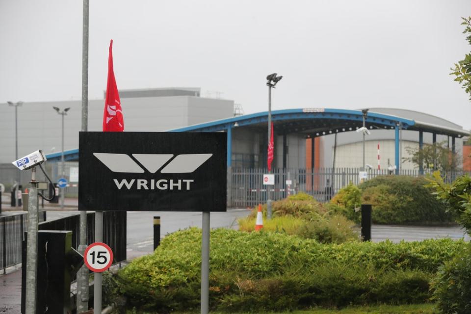 The Wrightbus plant in Ballymena, where up to 300 jobs are to be created (Niall Carson/PA) (PA Archive)