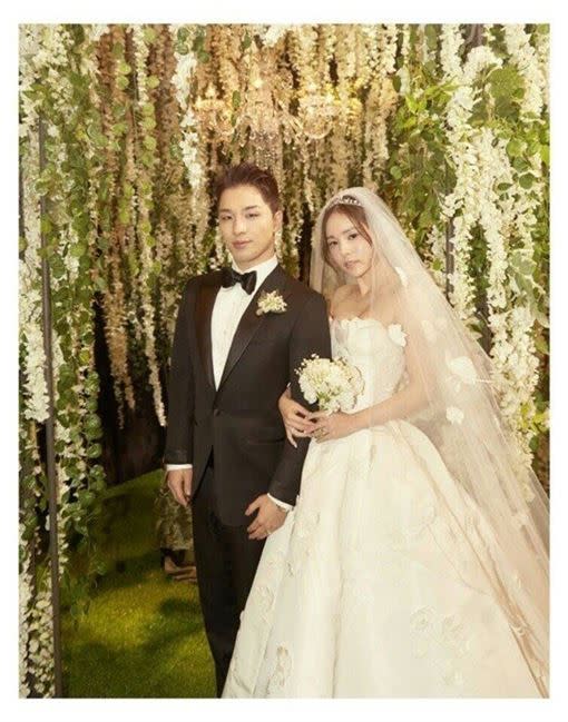 BIGBANG太陽和閔孝琳爆出戀情到結婚粉絲一片祝福。（圖／翻攝自Naver）
