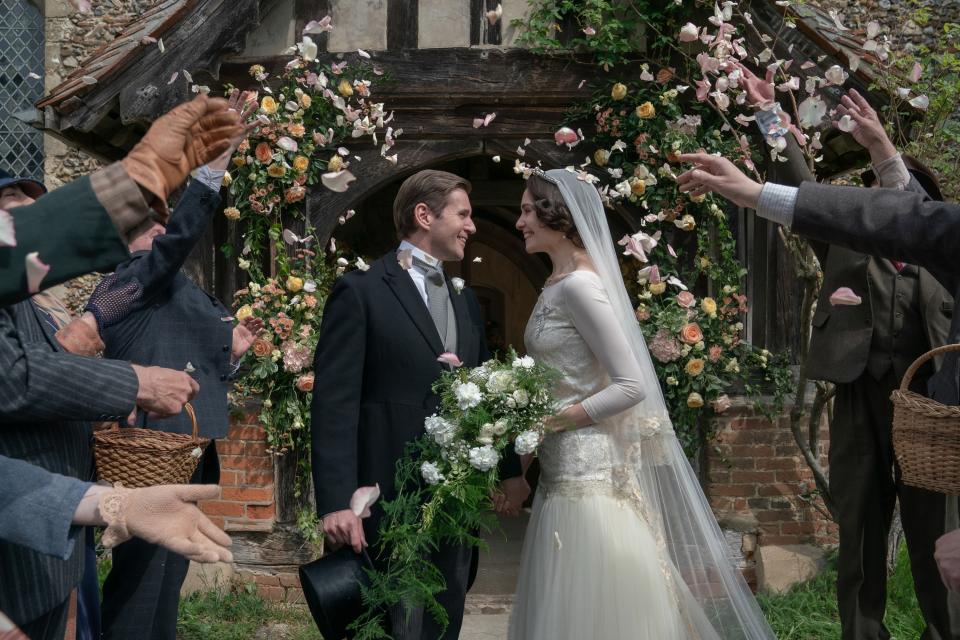 A wedding scene from "Downton Abbey: A New Era"