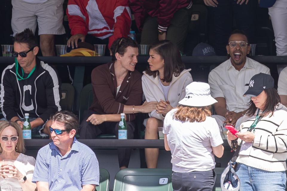 Actor Tom Holland and actress and singer Zendaya attended the BNP Paribas Open in Indian Wells, Calif., Sunday, March 17, 2024.