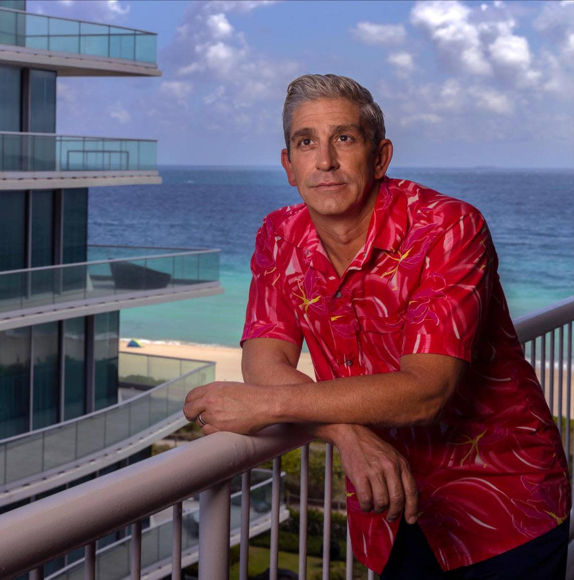 Richard Blanco, here at his home in Miami Beach, has been named Miami-Dade’s first poet laureate by Mayor Daniella Levine Cava.