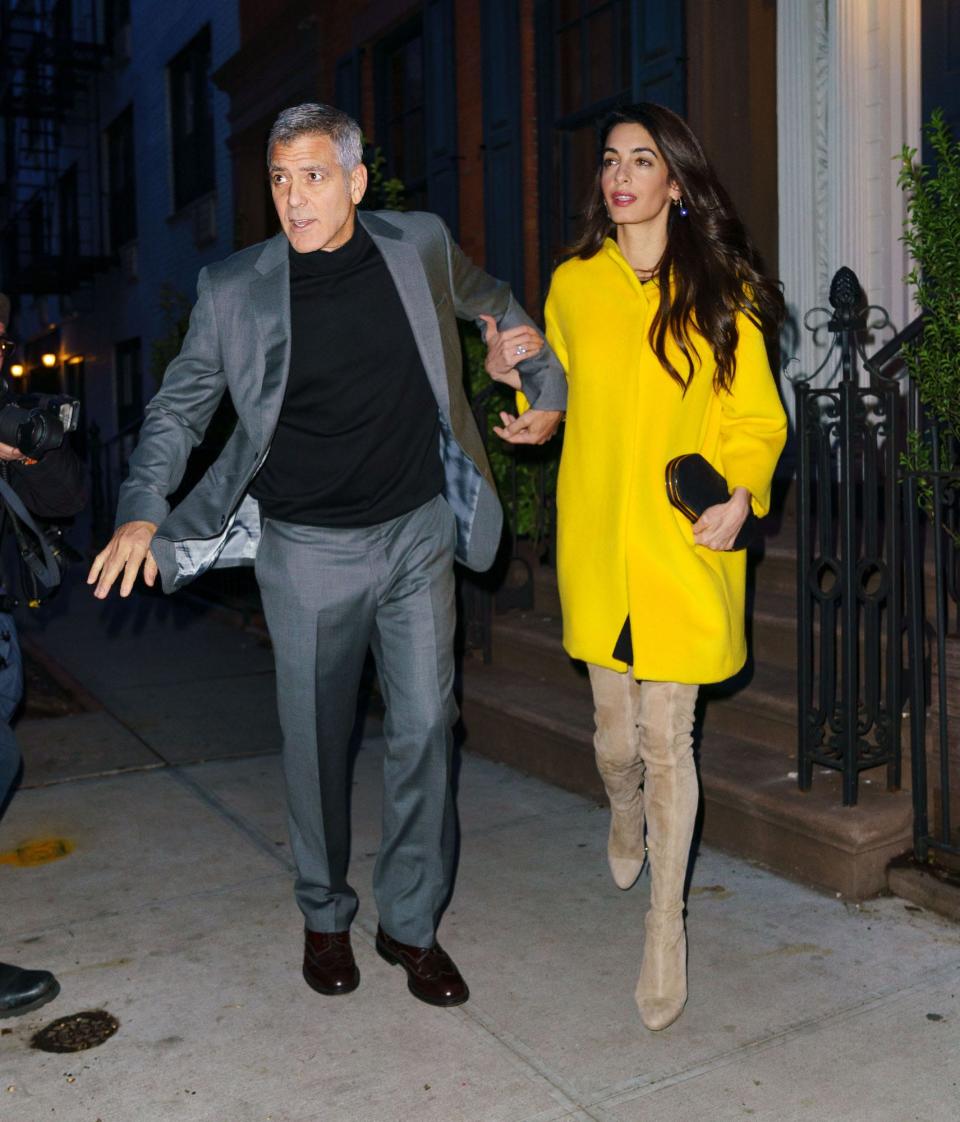 George Clooney and Amal Clooney in New York City on April 6, 2018.