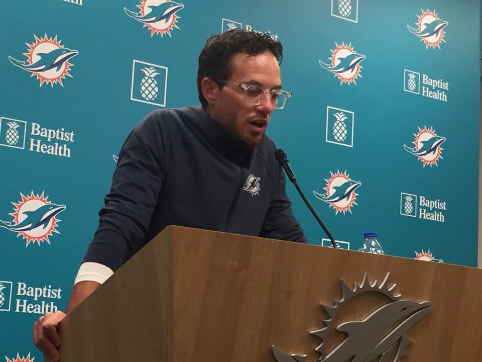 Miami Dolphins coach Mike McDaniel discusses Tua Tagovailoa's contract extension on Sunday, July 28, 2024.