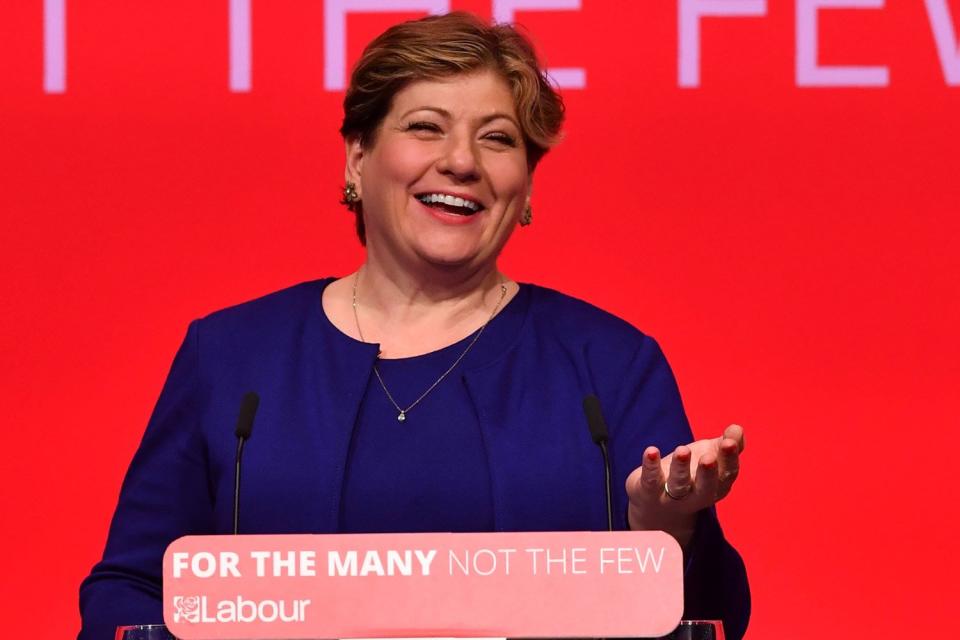 Arms plan: Labour's Emily Thornberry: AFP/Getty Images