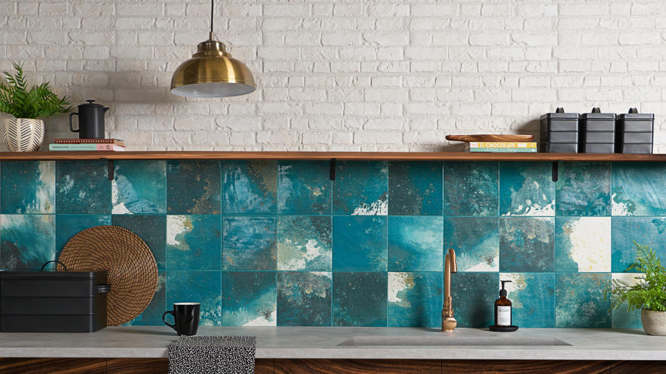 Give your kitchen a shiny new look with these floor and wall tile ideas