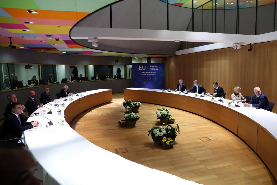 The EU headquarters in Brussels (POOL/AFP via Getty Images)