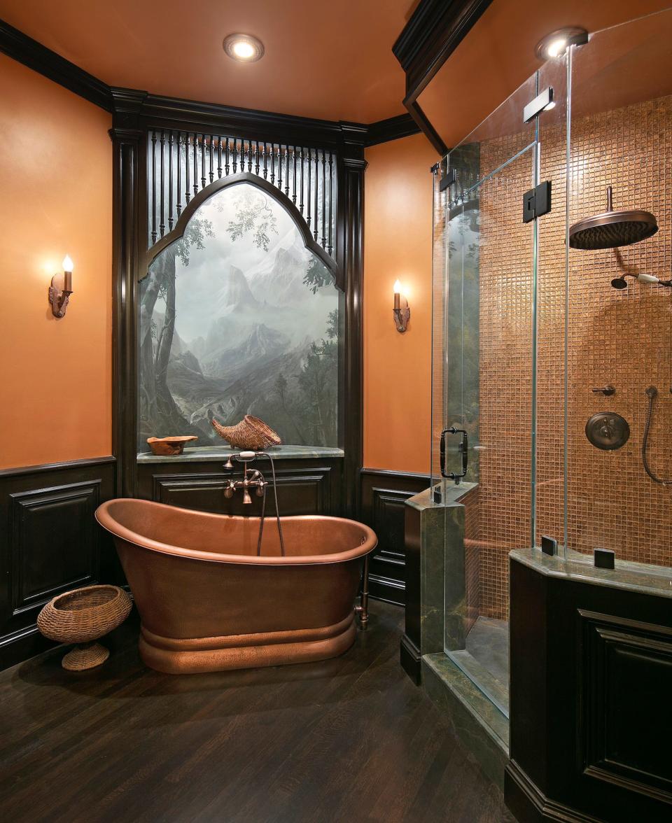 A bathroom in Kat Von D's California house.