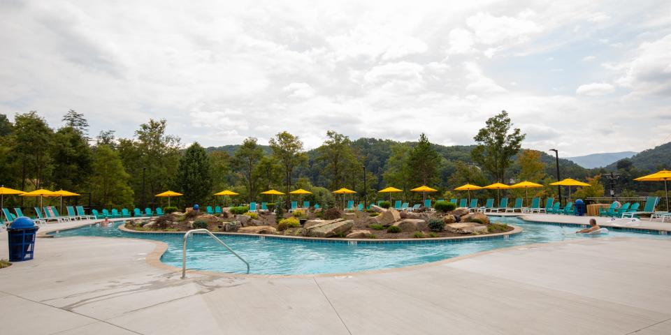 The lazy river at Camp Margaritaville Pigeon Forge