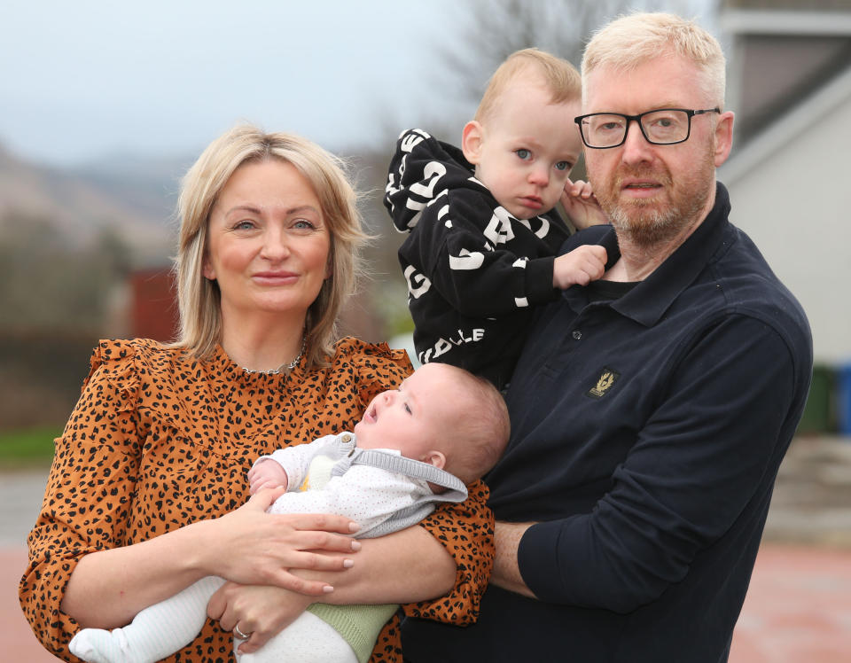 CATERS NEWS (PICTURED L-R Alexia, Scarlet, Orran and David together) One of Britain's largest families has laid bare the family's military-style routine - and revealed the extortionate cost of keeping a household of 15 running after recently adding a thirteenth child to their household. Super mum Alexis Brett manages a mountain of washing and drying, vacuums the family's five bedroom home four times a day and forks out Â£15 a day on crisps to feed her brood. Her 18 hour daily routine starts at 5.30am before she finally collapses into bed at 11.30pm - and barring any children waking in the night, she starts all over again the next day at their home in Dingwall, Inverness-shire. But she and husband Davie say they wouldn't be without their huge family - although they've finally agreed after their thirteenth child, Scarlet, was born last August, they won't be having any more. SEE CATERS COPY