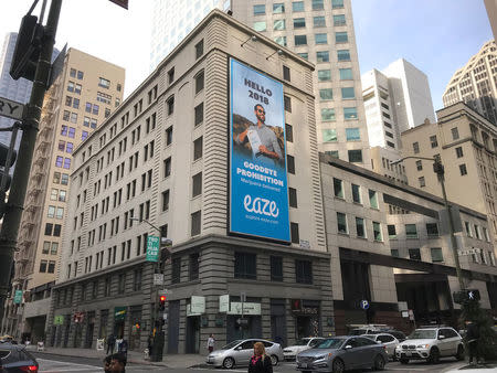 FILE PHOTO: A billboard advertising marijuana in advance of the upcoming legalization of recreational marijuana in San Francisco, California, U.S., December 29, 2017. REUTERS/Jim Christie/File Photo