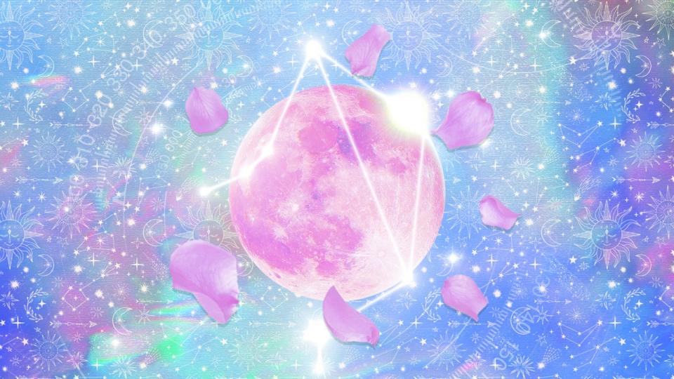 The full moon was dubbed “Pink Moon' because the name originates from the moon's correspondence with early springtime wildflowers.  (ABC News Photo Illustration)