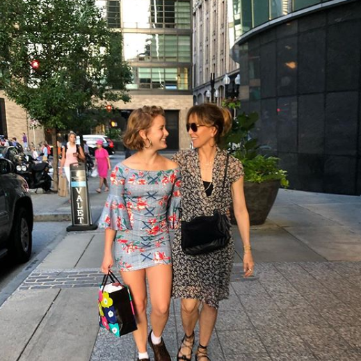 Sophia Macy and her mum Felicity Huffman in December 2018