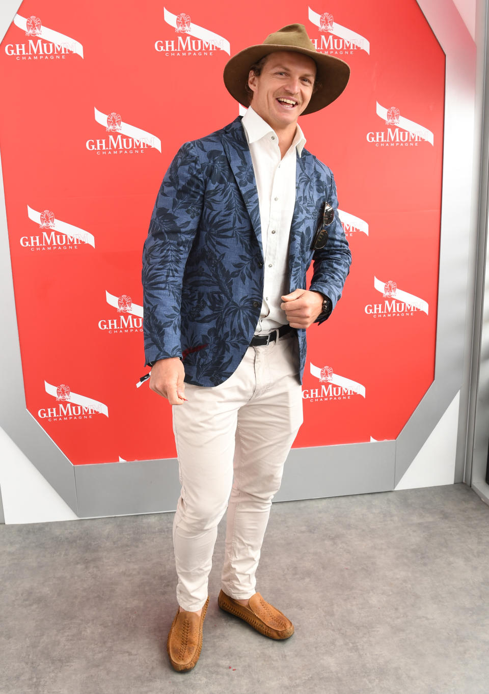 Honey Badger Nick Cummins stepped out at Melbourne Cup sporting a new style. Source: AAP