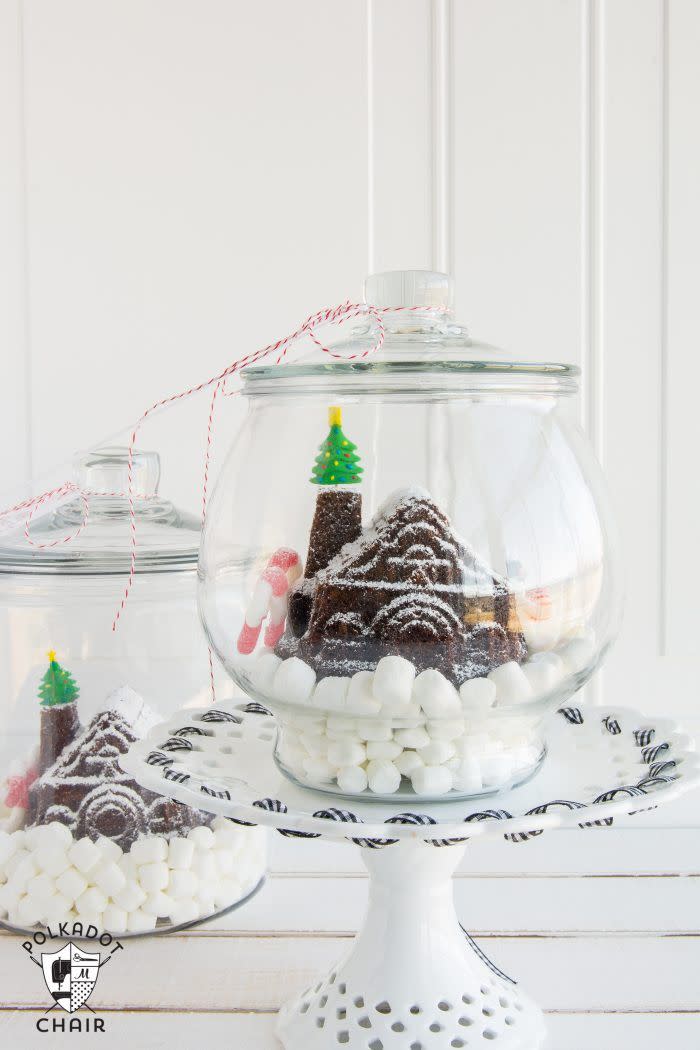 Snow Globe Gingerbread House