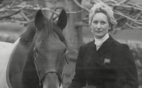 Elizabeth Purbrick with her Mount Frederick The Great in 1983 - Credit: John Walters/ANL/REX/Shutterstoc