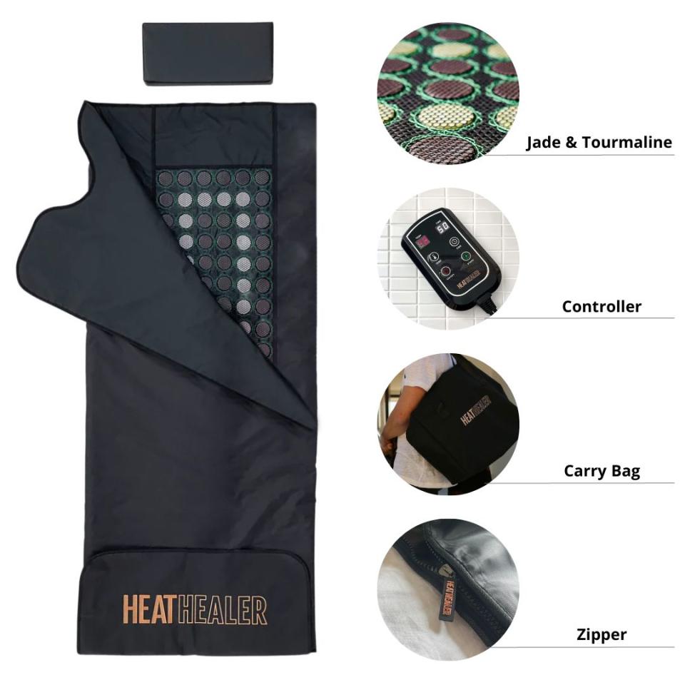 <p><a href="https://heathealer.com/products/infrared-sauna-blanket" rel="nofollow noopener" target="_blank" data-ylk="slk:Shop Now;elm:context_link;itc:0;sec:content-canvas" class="link ">Shop Now</a></p><p>Infrared Sauna Blanket</p><p>heathealer.com</p><p>$478.40</p>