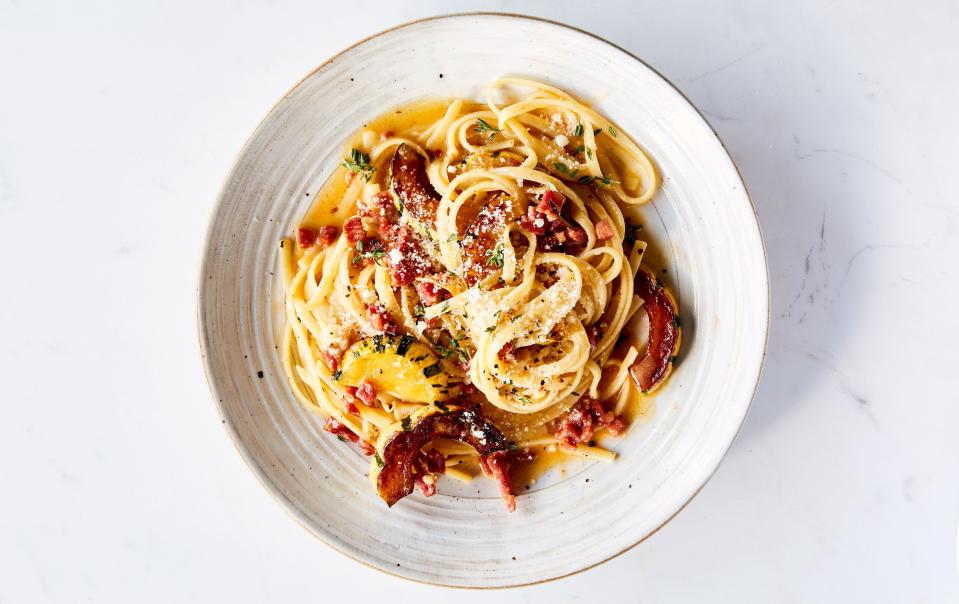 Soppressata Pasta with Delicata Squash and Thyme