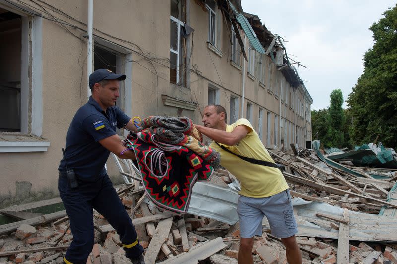 Russia's attack on Ukraine continues, in Chuhuiv