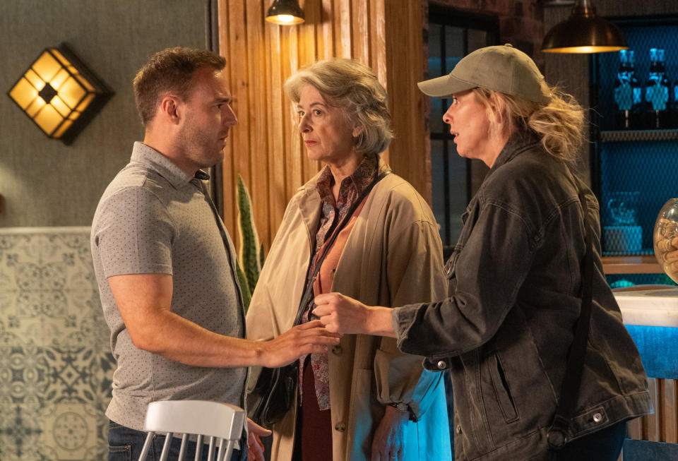 FROM ITV

STRICT EMBARGO  - No Use Before Tuesday 8th August 2023

Coronation Street - Ep 1103334

Wednesday 16th August 2023

A breathless Evelyn Plummer [MAUREEN LIPMAN] hurries into the bistro, just in time to hear Cassie Plummer [CLAIRE SWEENEY] reveal to Tyrone Dobbs [ALAN HALSALL] that sheâ€™s his Mum! How will he react? 

Picture contact - David.crook@itv.com

Photographer - Danielle Baguley

This photograph is (C) ITV and can only be reproduced for editorial purposes directly in connection with the programme or event mentioned above, or ITV plc. This photograph must not be manipulated [excluding basic cropping] in a manner which alters the visual appearance of the person photographed deemed detrimental or inappropriate by ITV plc Picture Desk. This photograph must not be syndicated to any other company, publication or website, or permanently archived, without the express written permission of ITV Picture Desk. Full Terms and conditions are available on the website www.itv.com/presscentre/itvpictures/terms
