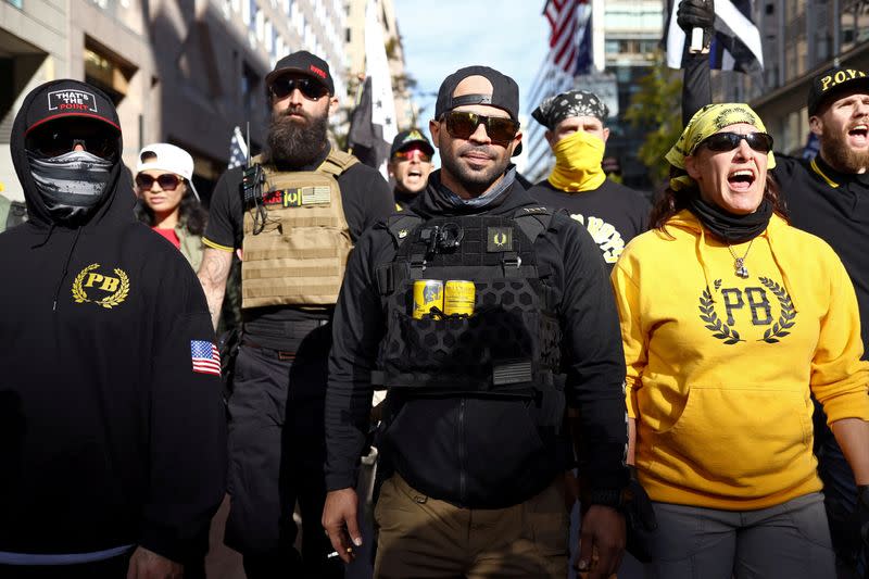 FILE PHOTO: Supporters of U.S. President Trump protest against election results, in Washington