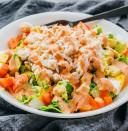 <p>Fancy a super fresh and delicious crab salad for lunch? This recipe is incredibly easy to make and features a tangy spicy sauce that tastes delicious paired with the crab meat, avocado and hard boiled eggs. </p><p>Get the <a href="https://www.savorytooth.com/crab-salad/" rel="nofollow noopener" target="_blank" data-ylk="slk:Crab Louie Salad;elm:context_link;itc:0;sec:content-canvas" class="link ">Crab Louie Salad</a> recipe.</p><p>Recipe from <a href="https://www.savorytooth.com/" rel="nofollow noopener" target="_blank" data-ylk="slk:Savory Tooth;elm:context_link;itc:0;sec:content-canvas" class="link ">Savory Tooth</a>. </p>