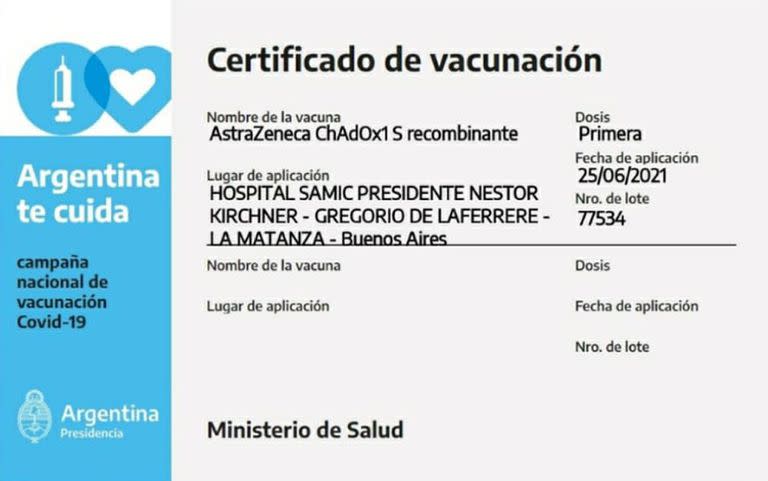 Así se verá el certificado descargado en el teléfono, disponible aún sin conexión